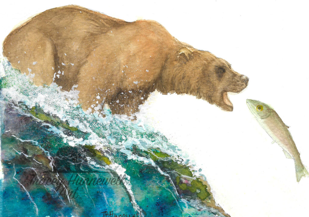 bear on falls